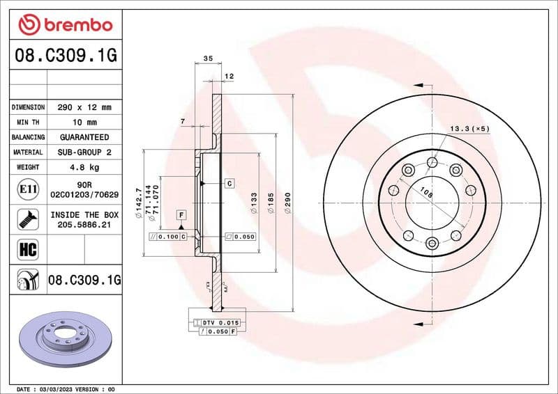 Brake Kit, disc brake BEYOND LINE - Greenance KT 10 050 - image 2