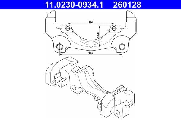 Bracket, brake caliper 11.0230-0934.1 - image 3