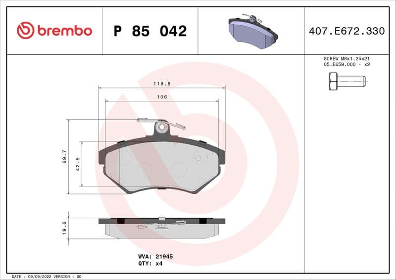 Brake Pad Set, disc brake PRIME LINE P85042 - image 3
