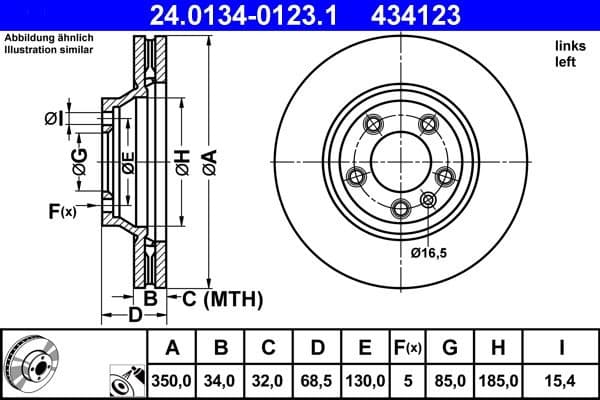 Brake Disc 24.0134-0123.1 - image 2