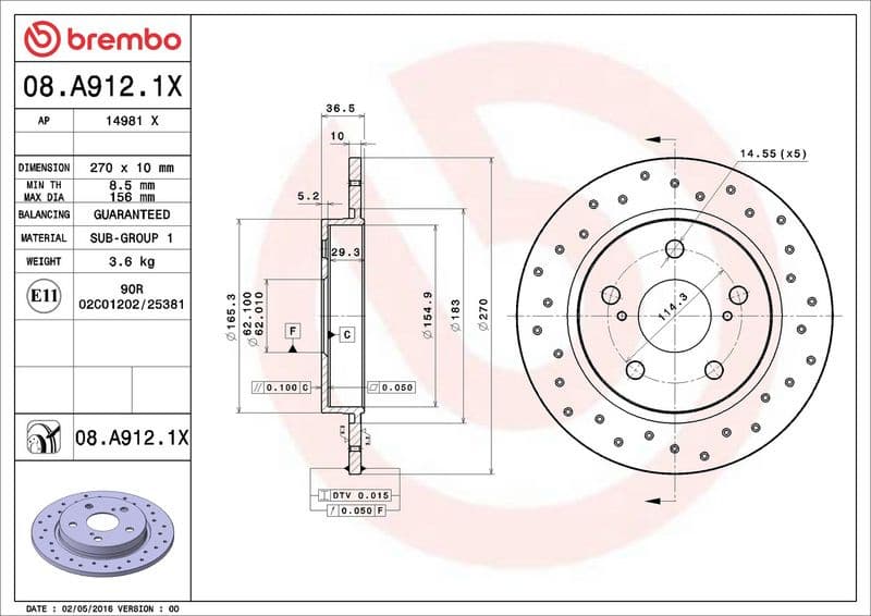 Brake Disc XTRA LINE - Xtra 08.A912.1X - image 3