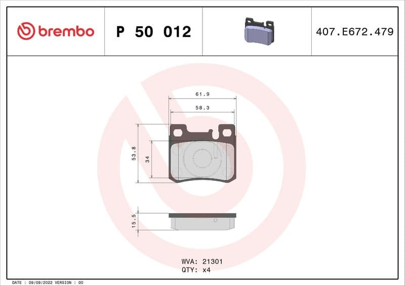 Brake Pad Set, disc brake PRIME LINE P50012 - image 3