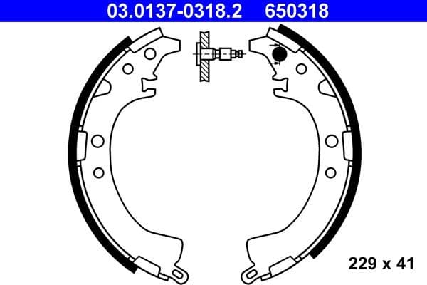 Brake Shoe Set 03.0137-0318.2 - image 2