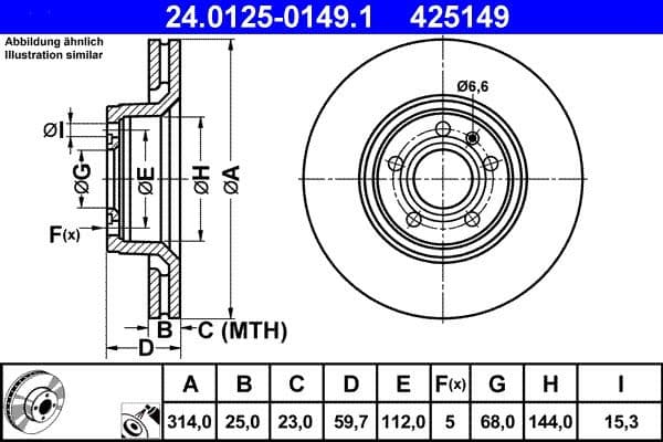 Brake Disc 24.0125-0149.1 - image 2