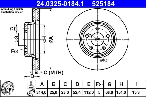 Brake Disc PowerDisc 24.0325-0184.1 - image 2