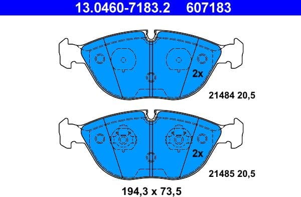 Brake Pad Set, disc brake 13.0460-7183.2 - image 2