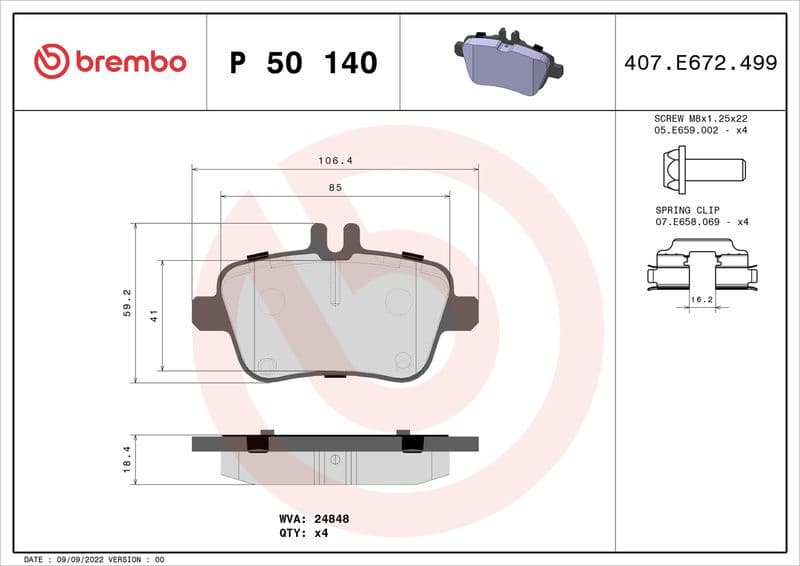 Brake Pad Set, disc brake PRIME LINE P50140 - image 3