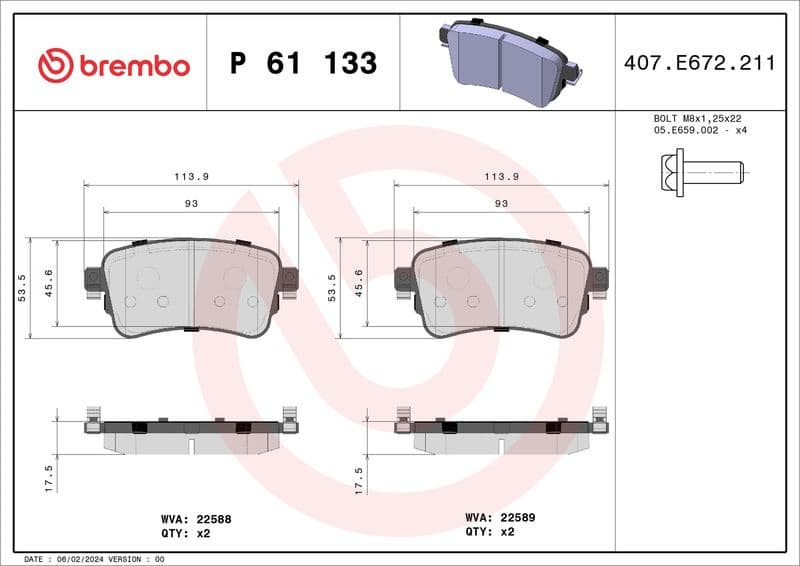 Brake Pad Set, disc brake PRIME LINE P61133 - image 3