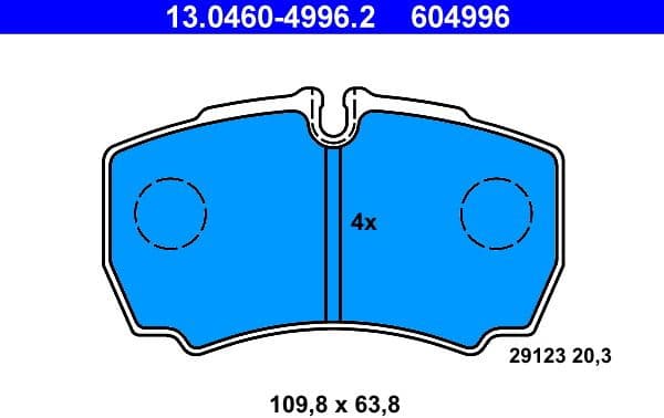 Brake Pad Set, disc brake 13.0460-4996.2 - image 2