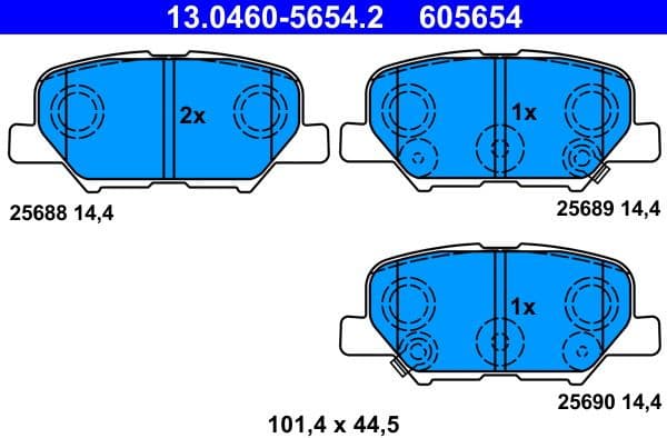 Brake Pad Set, disc brake 13.0460-5654.2 - image 2
