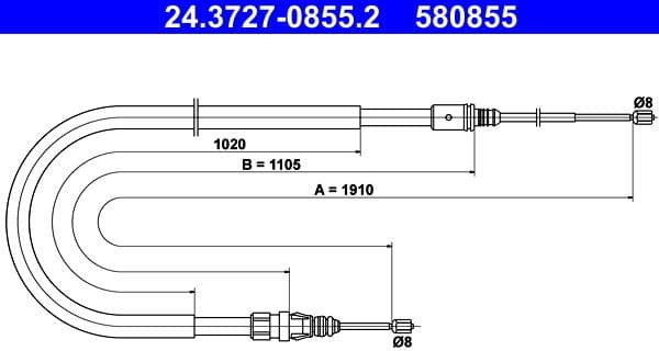 Cable Pull, parking brake 24372708552 - image 2
