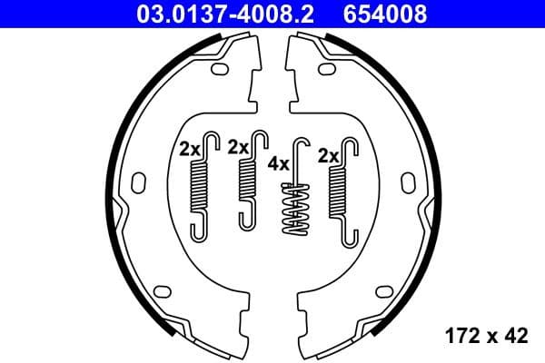 Brake Shoe Set, parking brake 03013740082 - image 2