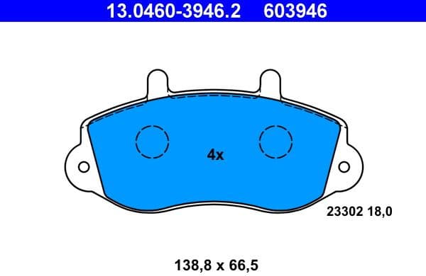 Brake Pad Set, disc brake 13.0460-3946.2 - image 2