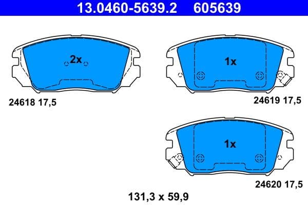 Brake Pad Set, disc brake 13.0460-5639.2 - image 2