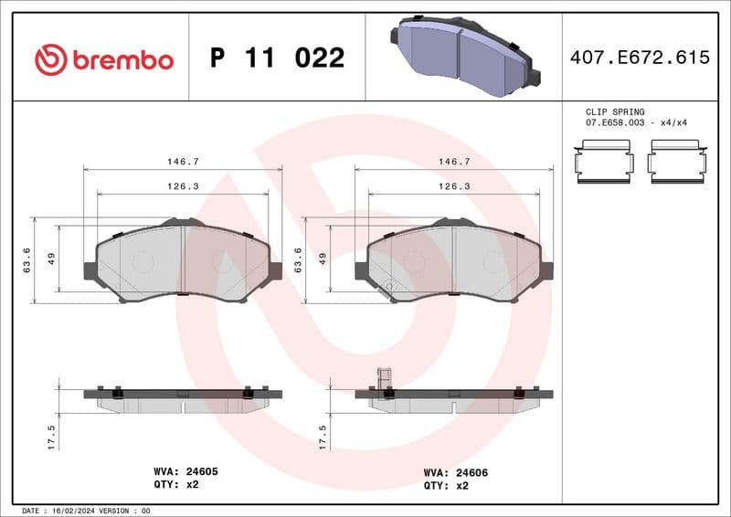 Brake pads front, Top Quality P11022 - image 3