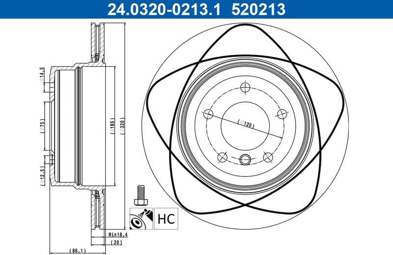 Brake Disc PowerDisc 24.0320-0213.1 - image 2