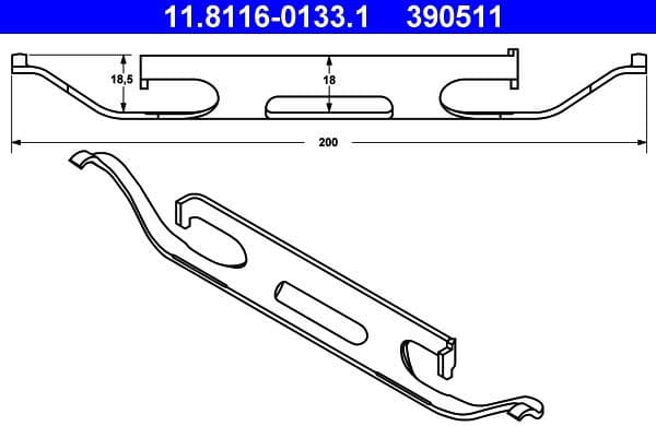 Spring, brake caliper 11.8116-0133.1 - image 2