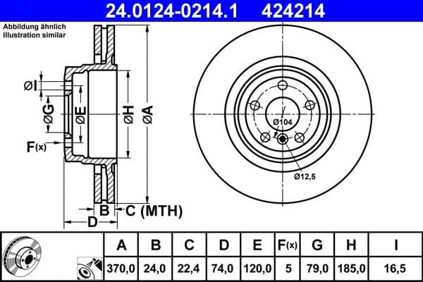 Brake Disc 24.0124-0214.1 - image 2