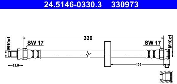 Brake Hose 24.5146-0330.3 - image 2