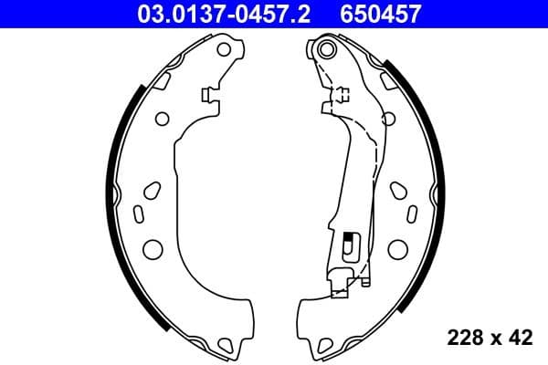 Brake Shoe Set 03.0137-0457.2 - image 2