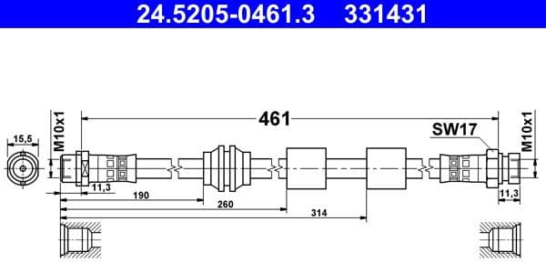 Brake Hose 24.5205-0461.3 - image 2