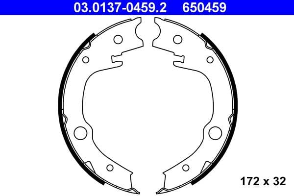 Brake Shoe Set, parking brake 03.0137-0459.2 - image 2