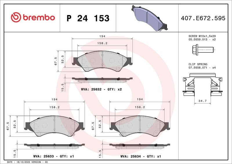 Brake Pad Set, disc brake PRIME LINE P24153 - image 3