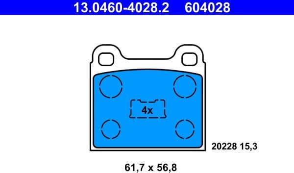 Brake Pad Set, disc brake 13.0460-4028.2 - image 3