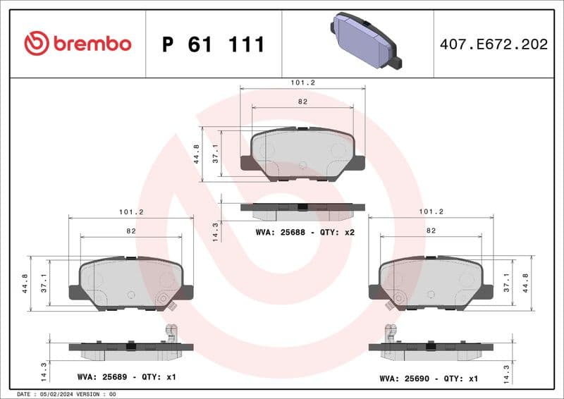 Brake Pad Set, disc brake PRIME LINE P61111 - image 3