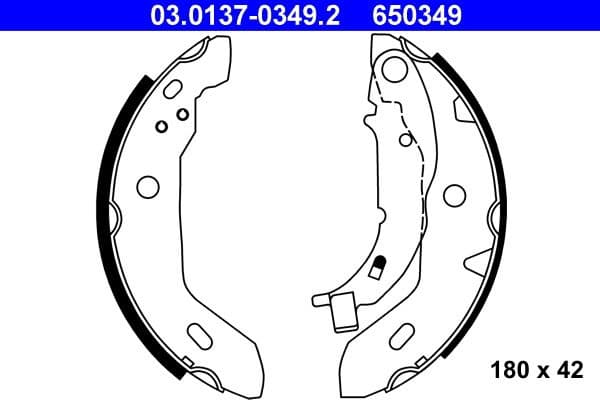 Brake Shoe Set 03.0137-0349.2 - image 2
