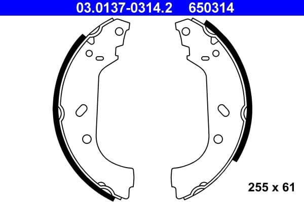 Brake Shoe Set 03.0137-0314.2 - image 2