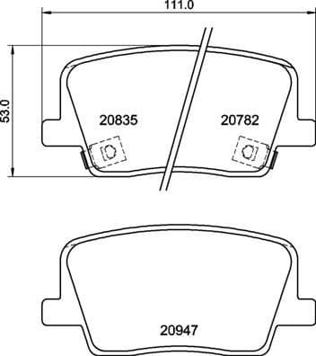 Brake Pad Set, disc brake PRIME LINE P77003 - image 3