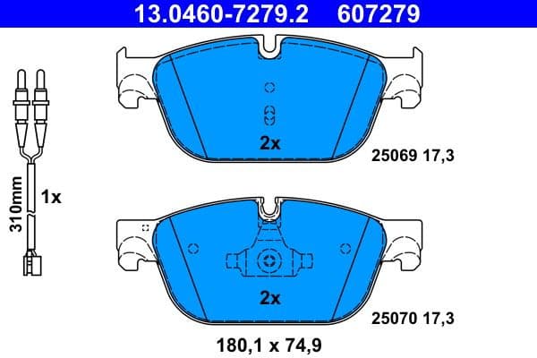 Brake Pad Set, disc brake 13.0460-7279.2 - image 2