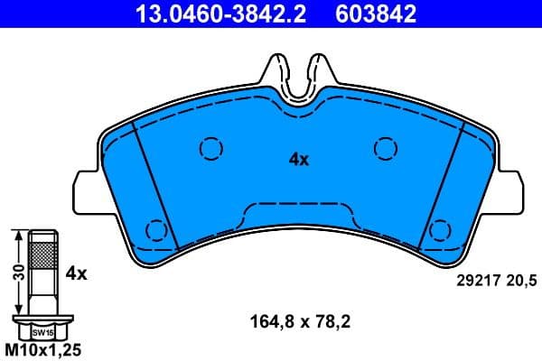 Brake Pad Set, disc brake 13.0460-3842.2 - image 2
