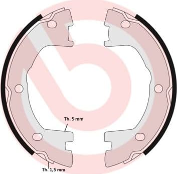 Brake Shoe Set, parking brake ESSENTIAL LINE SA6506 - image 3