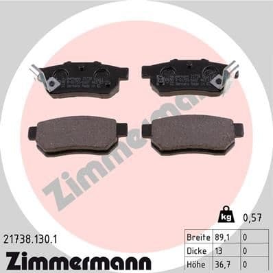 Brake Pad Set, disc brake 21738.130.1