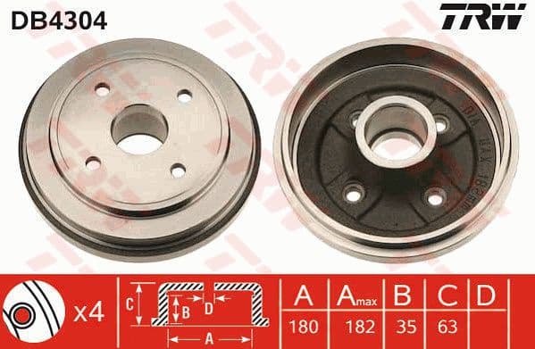 Brake Drum DB4304