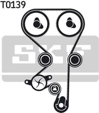 Water Pump & Timing Belt Kit SKF VKMC 05152-2 - image 2