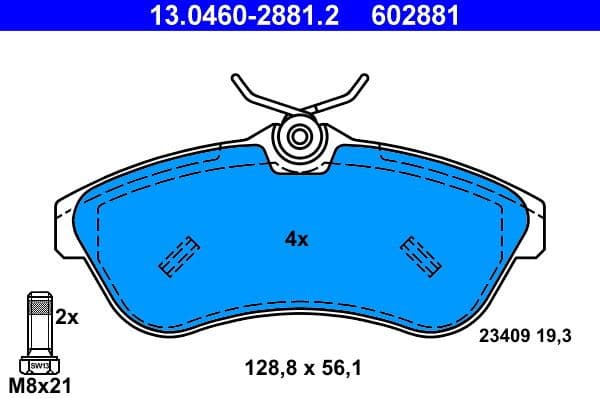 Brake Pad Set, disc brake 13.0460-2881.2 - image 2