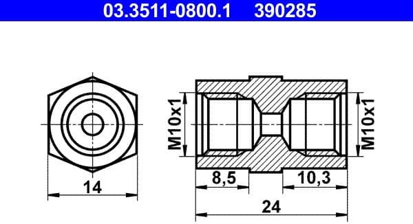 Adapter, brake line 03.3511-0800.1 - image 2