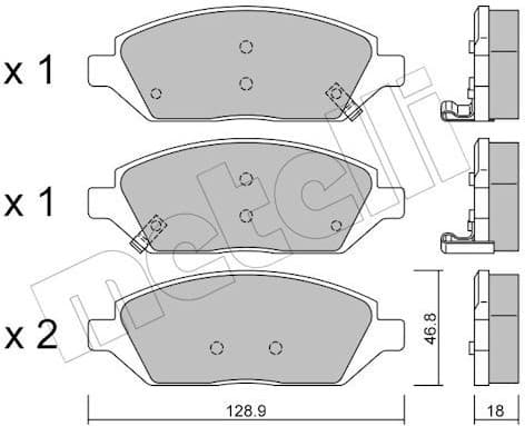 Brake Pad Set, disc brake 22-1113-0