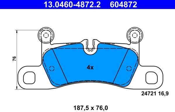 Brake Pad Set, disc brake 13046048722 - image 2