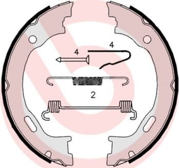 Brake Shoe Set, parking brake ESSENTIAL LINE S50515 - image 3