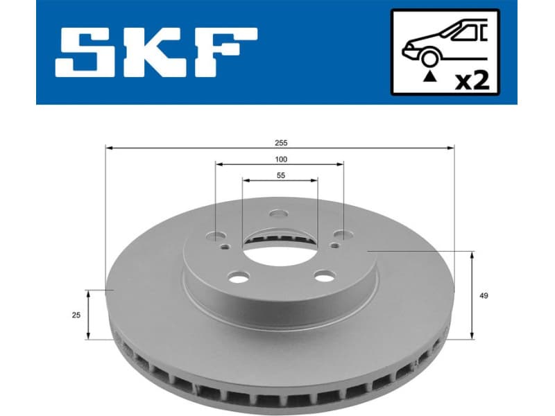 Brake Disc VKBD 80383 V2 - image 2