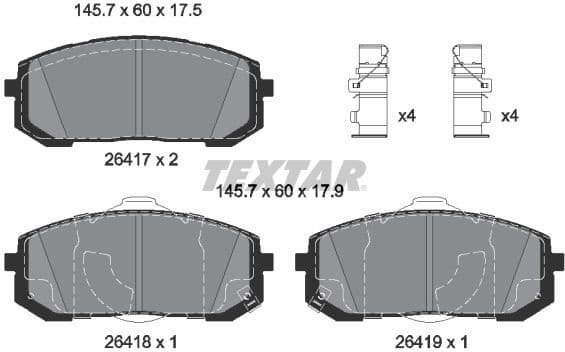 Brake Pad Set, disc brake Q+ 2641701