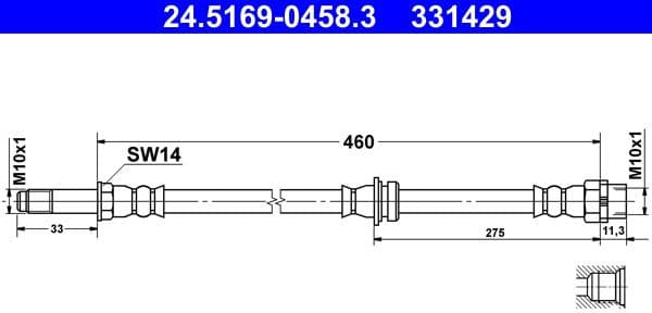 Brake Hose 24.5169-0458.3 - image 3