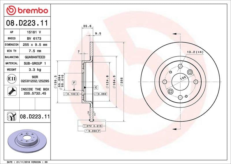 Brake Disc PRIME LINE - UV Coated 08.D223.11 - image 3