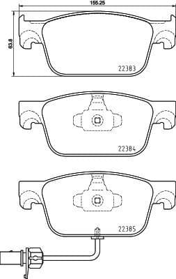 Brake Pad Set, disc brake PRIME LINE P85153 - image 3