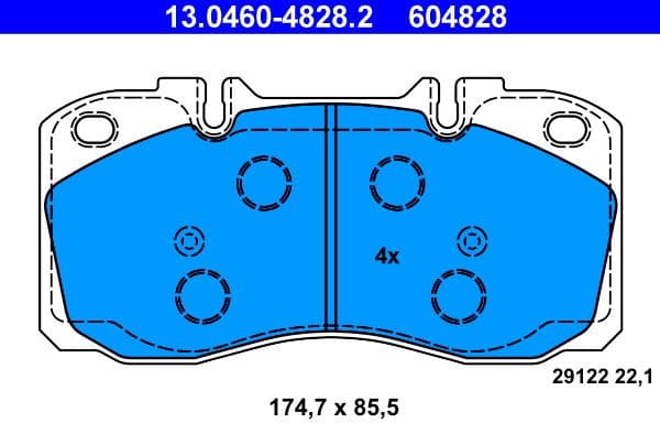 Brake Pad Set, disc brake 13.0460-4828.2 - image 2