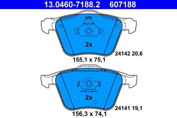 Brake Pad Set, disc brake 13.0460-7188.2 - image 2